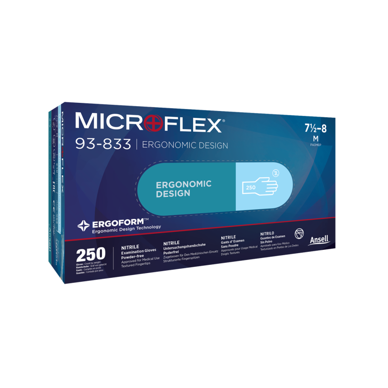 Microflex 93-833 nitrile bleu S (x250)